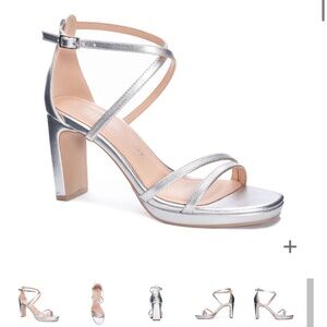 3.5 in Chinese Laundry Silver Heels